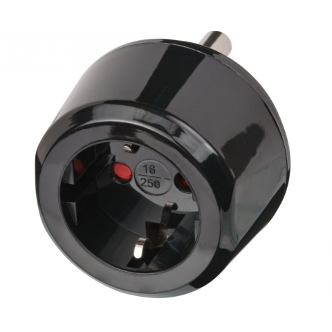 Tinklo perėjimas 220V India (South Africa) → EU juodas Brennenstuhl